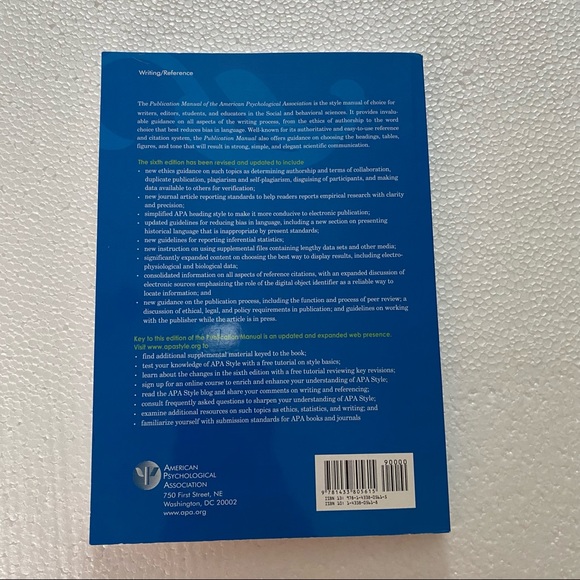 Publication Manual of the American Psychological - Picture 3 of 5